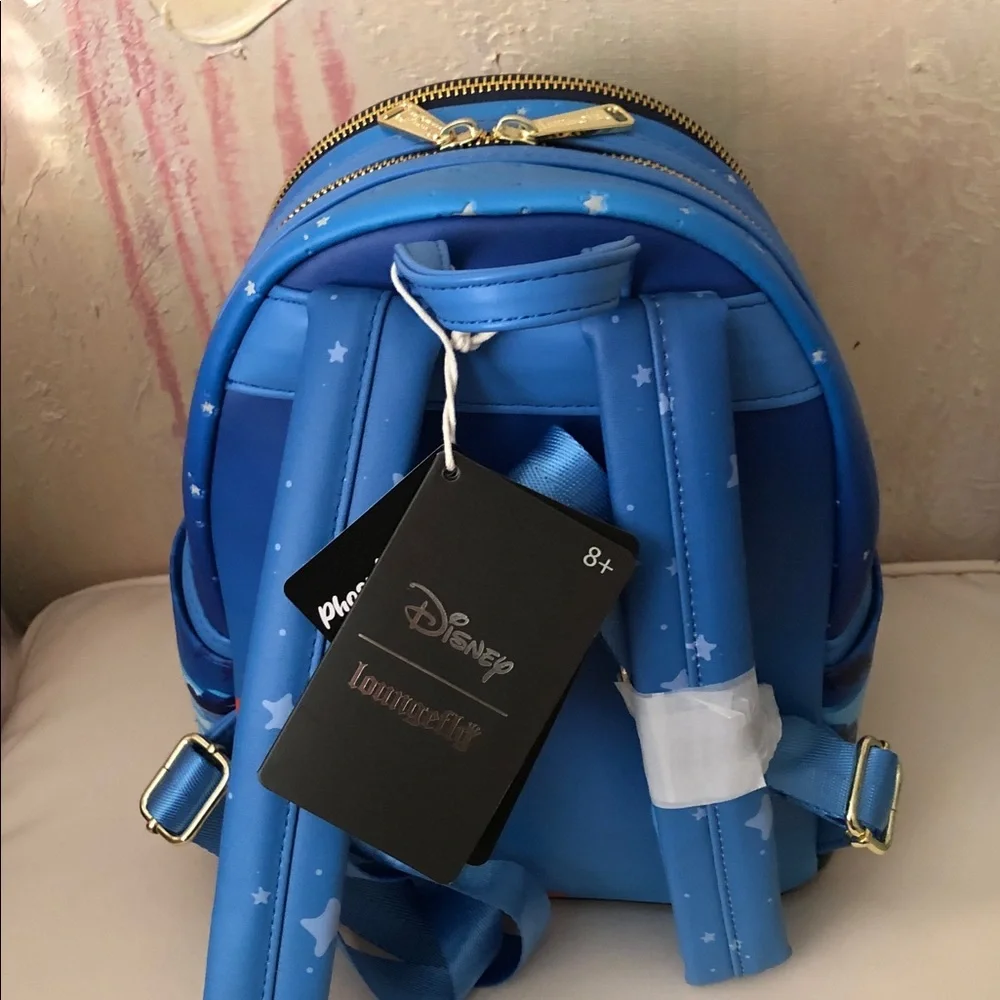 Loungefly Disney Lilo & Stitch Camping Cuties Backpack Hard Tag also glows New!